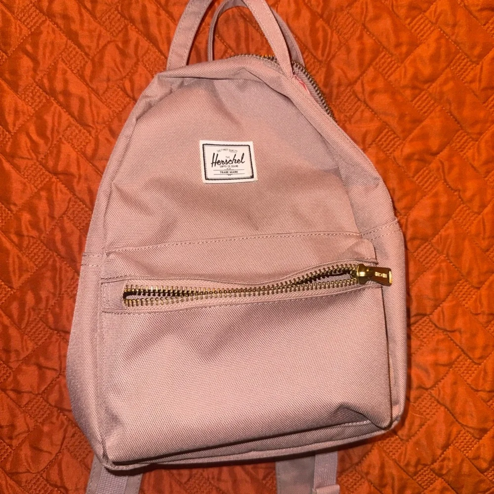 Herschel Supply Company Dusty Pink Mini Backpack with Gold Zipper